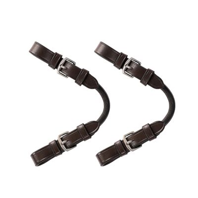 Exion Pelham Roundings Bit Converter  Premium Leather Rein Adapter for English Horse Bridles One Rein to Two Rein Converter Straps with Stainless Steel Hardware Full Size