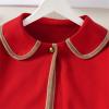Coat Girl 12 Children Infant Baby Girls Solid Patchwork Tops Mantle Cloak Coat Outer Clothes Outfits (Red, 18-24 Months) view 2