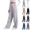 Baggy Straight Leg Sweatpants for Women Fleece High Waisted Joggers with Pockets Drawstring Casual Jogger Pants Fleece Lined Sweatpants Women Womens Joggers with Pockets Sweatpants Baggy Sweatpants view 1