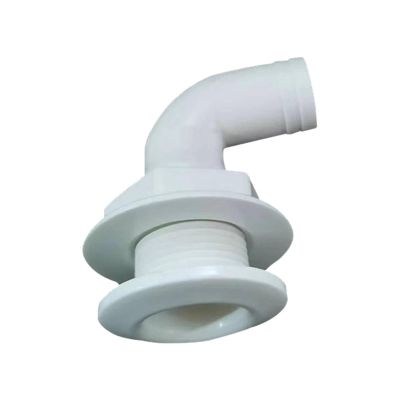 90 Degree Thru Hull Fitting Boat Plumbing Fittings Deck Drain,PP 90 Degree Thru Hull Connector for Replacement Easily Install