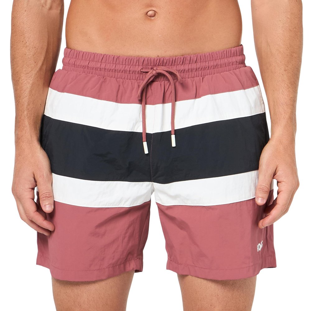 BOSS Block Stripe Swim Trunks, Red Potato, XXL