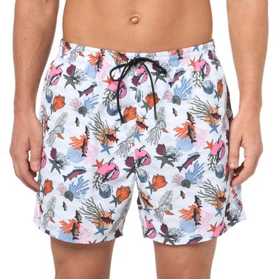 BOSS Piranha Swim Trunks, Sealife White, XXL