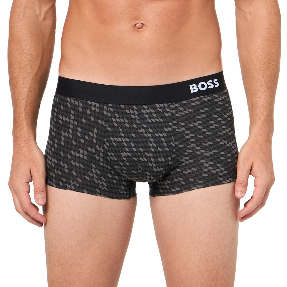 BOSS Camouflage Design Trunks, Abstract Black Camo, S