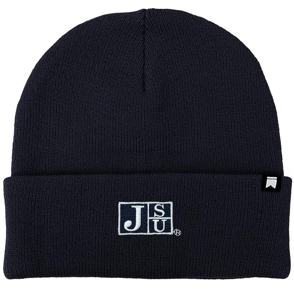 Campus Lab Official Jackson State University Team Logo Knit Beanie - Unisex for Men and Women