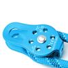 Airshi Climbing Pulley, Rustproof Heavy Duty Aluminium Alloy 12mm Small Hole Pulley for Rope Climbing (Blue Color) view 3