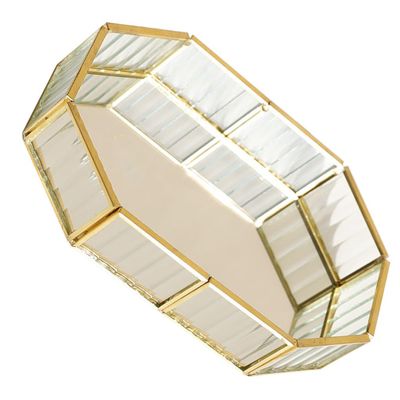 Cabilock Ornate Vanity Tray for Jewelry Storage Decorative Trinket Storage Plate Elegant Dresser Organizer for Cosmetics Accessories Retro Mirror Design