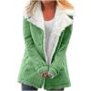 SACFOF Womens Winter Warm Jean Jacket Lapel Stand Collar Fleece Lined Sherpa Denim Coats Thicker Sherpa Outerwear view 1