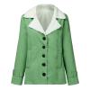 SACFOF Womens Winter Warm Jean Jacket Lapel Stand Collar Fleece Lined Sherpa Denim Coats Thicker Sherpa Outerwear view 3