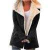 SACFOF Womens Winter Warm Jean Jacket Lapel Stand Collar Fleece Lined Sherpa Denim Coats Thicker Sherpa Outerwear view 1