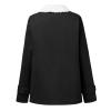 SACFOF Womens Winter Warm Jean Jacket Lapel Stand Collar Fleece Lined Sherpa Denim Coats Thicker Sherpa Outerwear view 4