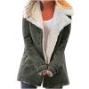 SACFOF Womens Winter Warm Jean Jacket Lapel Stand Collar Fleece Lined Sherpa Denim Coats Thicker Sherpa Outerwear view 1