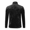 ZYXTIM Men's Lightweight Party Long Sleeve Mock Neck Solid Velvet Pullover Sweatshirts Top Blouse(Black,XX-Large) view 4