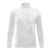 ZYXTIM Mens Velvet Velour Luxury Shirts Long Sleeve Mock Neck Warm Slim Fit Pullover Top Hipster Wedding Dance Party Shirts(White,X-Large) view 3