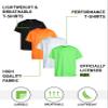 RBX Active Boys Shirts - 4 Pack Athletic Short Sleeve T-Shirt - Comfortable Boys Activewear Tops for Youth (Sizes: 8-20), Size 10-12, Lime/Orange view 2