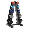 HolaHatha Neoprene Dumbbell Weights Set with Rack, Home Gym Equipment, 56 Lbs, Blue/Red - Portable Weighted Exercise Dumbbells for Fitness, Training, and Lifting Workouts view 1