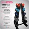 HolaHatha Neoprene Dumbbell Weights Set with Rack, Home Gym Equipment, 56 Lbs, Blue/Red - Portable Weighted Exercise Dumbbells for Fitness, Training, and Lifting Workouts view 2