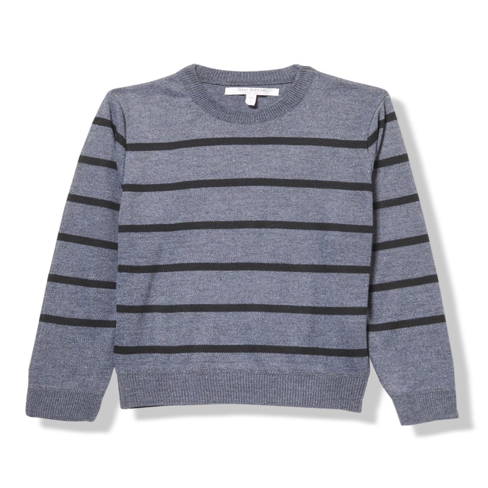 Isaac Mizrahi Horizontal Stripe Crew Neck Sweater