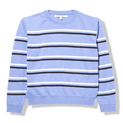 Isaac Mizrahi Multi-Stripe Crew Neck Sweater