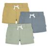 Gerber Baby Boys Toddler 3-Pack Pull-On Knit Shorts, Green Blue Tan, 12 Months view 1