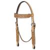 HILASON Western Horse Genuine Leather Hand Tooled Floral Design Headstall Breast Collar Tan view 2