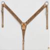 HILASON Western Horse Genuine Leather Hand Tooled Floral Design Headstall Breast Collar Tan view 3