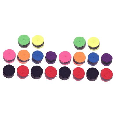 BESPORTBLE 20rolls Tennis Overgrip Tape Badminton Pu Grip Elastic Non-Slip Handle Locking for Tennis Badminton Rackets Fishing Rod