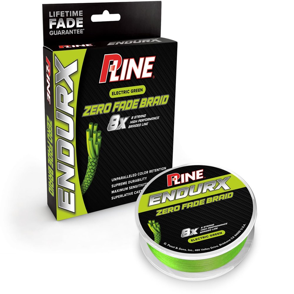 P-Line EndurX No Fade Braid 150 Yard Electric Green, PEBG-150-80