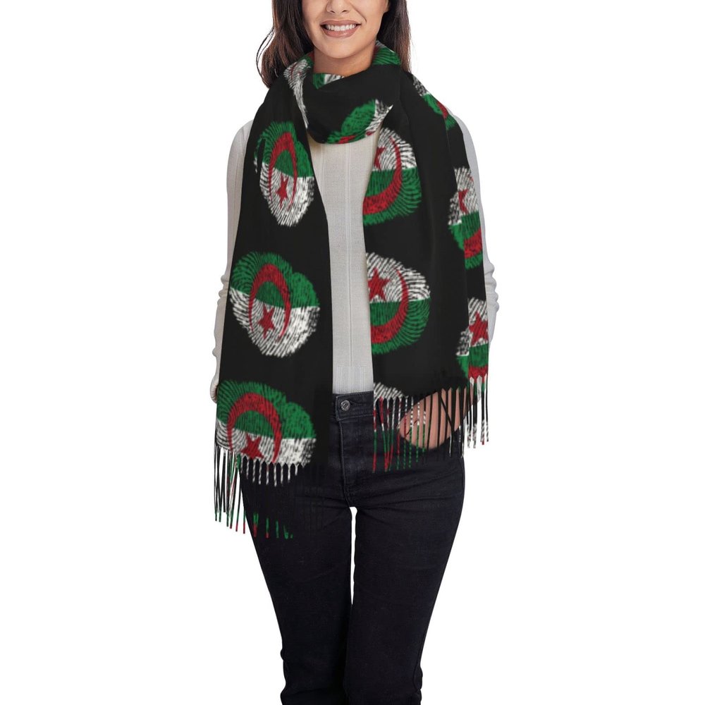 Algeria-Dna Fingerprint Scarf For Women And Men Winter Warm Scarves Fashion Large Wraps, And Shawls