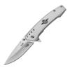 HOKC Airborne | 322-007005 | Pocket Knife, EDC Knife by Official Dealer - Frame Lock, Steel Handle, Ball Bearing Pivot, Ambidextrous Thumb Stud, Finger Flipper, Comfortable Pocket Clip, Long and Durable D2 Stainless Tool Steel, Stone Wash Finished -  view 1