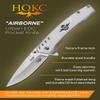 HOKC Airborne | 322-007005 | Pocket Knife, EDC Knife by Official Dealer - Frame Lock, Steel Handle, Ball Bearing Pivot, Ambidextrous Thumb Stud, Finger Flipper, Comfortable Pocket Clip, Long and Durable D2 Stainless Tool Steel, Stone Wash Finished -  view 2