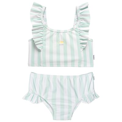 Gerber Toddler Girls' 2-Piece Swimsuit, Stripe, 2T