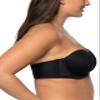Vanity Fair Women's Beauty Back Smoothing Strapless Bra, 4-Way Stretch Fabric, Lightly Lined Cups up to H, Midnight Black view 2