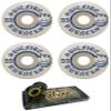 55mm Spitfire Wheels Burners White/Blue Skateboard Wheels - 99a with Viper Strike Skateboard Bearings 8mm Precision ABEC 7 Skateboard Bearings - Bundle of 2 Items view 1