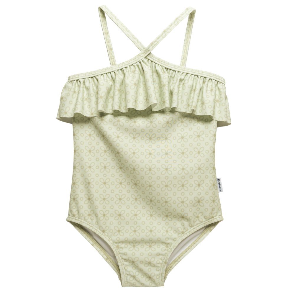 Gerber Baby Girls One-Piece Swimsuit, Eyelet Floral, 3T