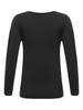 TiaoBug Kids Boys Girls Fleece Lined Thermal Underwear Tops Long John Gymnastics Ballet Dance Undergarments T-Shirt Black 4-6 Years view 2