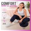 Sweet Hearts Girls Sweatpants - 2 Pack Soft Fleece Athletic Performance Jogger Girls Pants: Made in USA (Sizes 5-18), Size 5-6, Black/Navy view 4