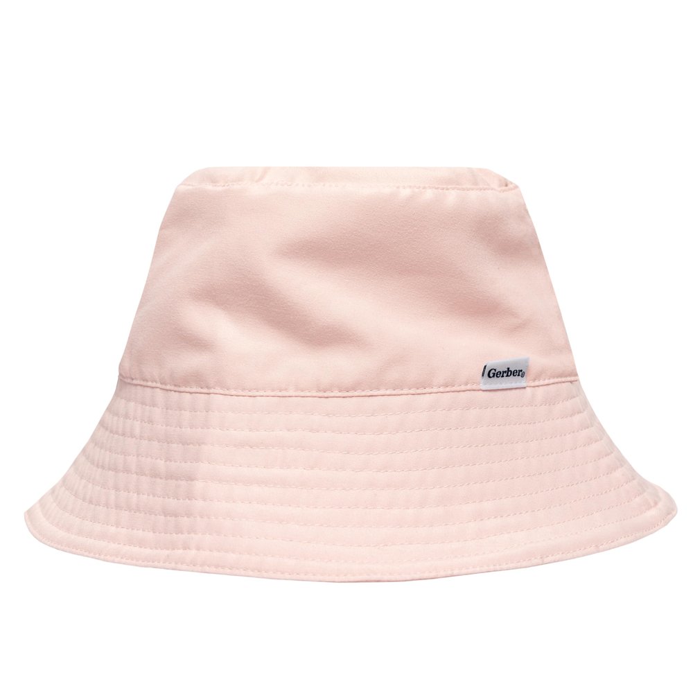 Gerber UPF 50+ Baby Sun Hat Toddler Beach Bucket Hat 0-7 Years, Blush, One Size