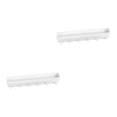 BESTOYARD 2pcs Trophy Medal Holder Metal Holder for Medals Medal Display Wall-Mounted Medal Hanger Medal Shelf Medal Hanger Holder Metal Stand Office Showcase with Tray Stainless Steel White