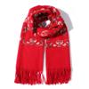 Letusto LUU MANLIC Women's Shawl Wrap Embroidered Tassel Scarf, Premium Quality, Oversize(73x27), Soft, Durability, Warm view 1