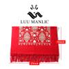 Letusto LUU MANLIC Women's Shawl Wrap Embroidered Tassel Scarf, Premium Quality, Oversize(73x27), Soft, Durability, Warm view 3