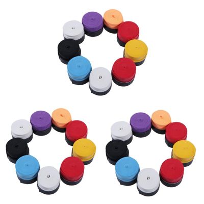 BESPORTBLE 27pcs Grip Tape for Tennis Rackets Badminton Squash Overgrip Ultra Dry Comfortable Fit for Better Performance Random Color