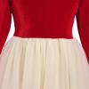 AFAVOM Toddler Girls Velvet Tulle Dress Princess Party Outfit Christmas Ruffle Dress Birthday Christening Ball Gown Pageant Baptism Photoshoot Tutu Dress Wedding Flower Girl Dress Red 12-18 Months view 4