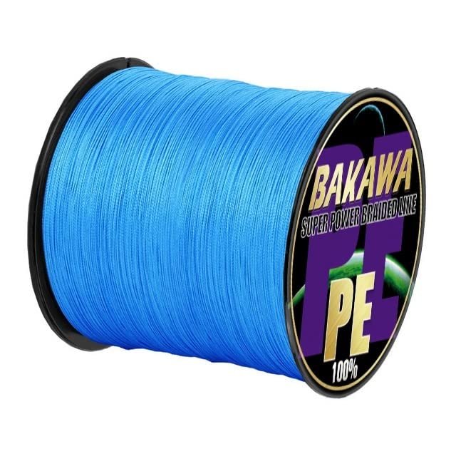 EARSHOT Fishing Line 4 Braided Fishing Line 300M 100M PE Multifilament Carp Sea Saltwater Floating Wire Accessories Fishing Braided Line (Color : Blue, Size : X4 100M 12LB 0.6)