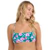 Eidon Women's Standard Rose Bandeau Style Bikini Top Swimsuit with Back Adjustability, Tropical Paradise view 1