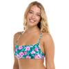 Eidon Women's Standard Rose Bandeau Style Bikini Top Swimsuit with Back Adjustability, Tropical Paradise view 2