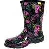 Kprm Women's Rain Boots Waterproof Mid Calf Rubber Garden Boots for Women Outdoor Mud Work with Comfort Insole (Midsummer Black, 9) view 1