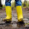 Kprm Women's Rain Boots Waterproof Mid Calf Rubber Garden Boots for Women Outdoor Mud Work with Comfort Insole (Midsummer Black, 9) view 3
