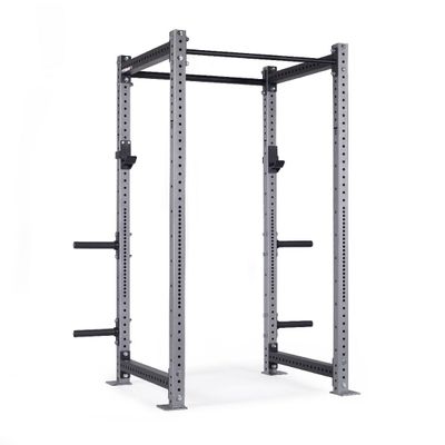 Titan Fitness X-3 Series 90" Silver Bolt-Down Power Rack, 36" Depth, Rackable 1650 LB Cage, 1.25" and 2" Pull Up Bars, Standard J-Hooks, Weight Plate Holders, Weightlifting and Strength Training