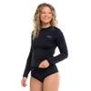 Sun Seeker Long Sleeve Rashguard with UPF 50 Black Licorice view 4