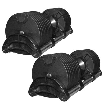 Vlex Heavy Adjustable Dumbbell Weights (Set of 2)  up to 32 Kg/70lbs  with Free Holder.